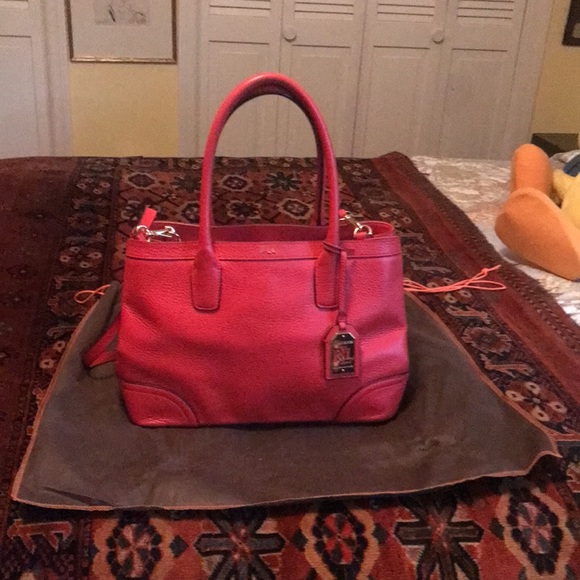 Ralph Lauren Red handbag. Mint condition. Smoke free home - Picture 4 of 12